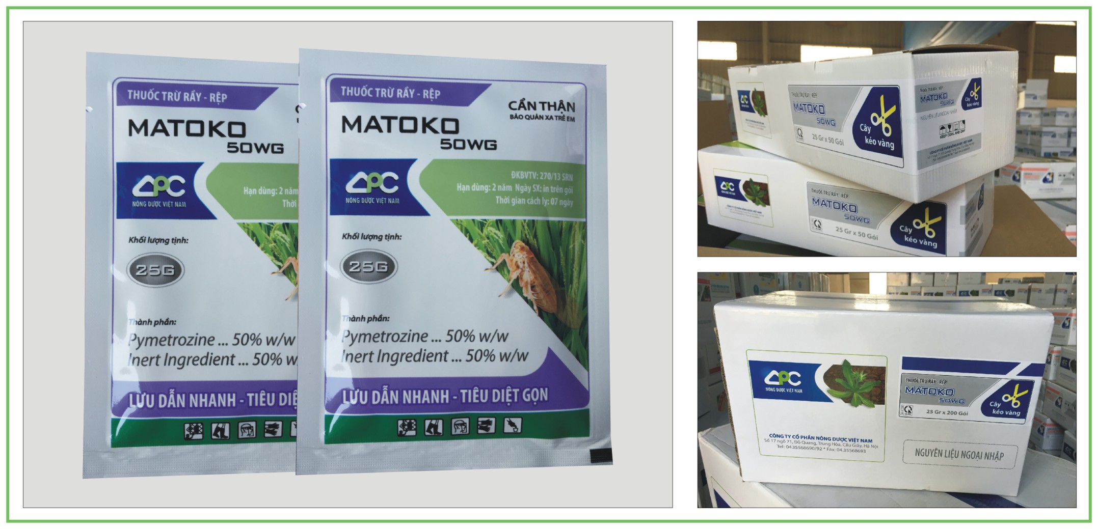 matoko 50wg, nong duoc